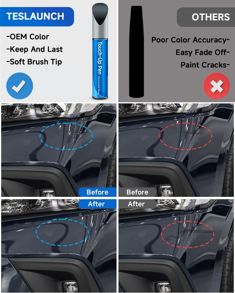 RSACET NH-904M Meteorite Gray Metallic Touch Up Paint Compatible with Honda Exact Match Touch Up Paint Car Scratch Repair - Image 2